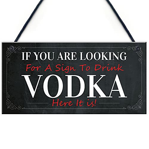 RED OCEAN Lustiges Wodka-Schild für Zuhause, Bar, Dekoration, Alkohol, Geschenk für Freunde von RED OCEAN