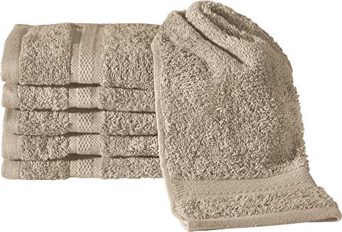 REDBEST Gästetuch 6er-Pack Chicago - saugstark, strapazierfähig, ideal für Reisen, Sport - Taupe Größe 30x50 cm (weitere Farben) von REDBEST