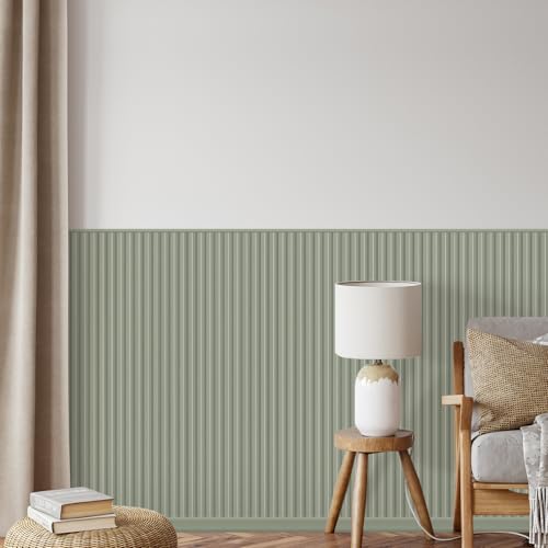 REESE Wandpaneele Pastellgrün | Endleiste 130 cm | Deckenpaneele | Wandverkleidung | kein Bohren | MDF von REESE Kehlleisten GmbH