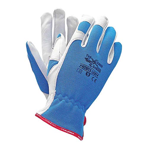 Reis Rltoper-LADY6 Topgekon Schutzhandschuhe, Blau-Weiß, 6 Größe, 12 Stück von REIS