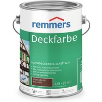 Remmers Deckfarbe nussbraun, 2,5 Liter, Deckfarbe für innen und außen, Wetterschutzfarbe viele Untergründe, hochdeckend, wetterfest - nussbraun (RAL von REMMERS