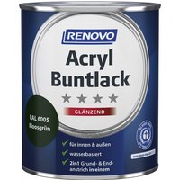 RENOVO Acryl-Buntlack, moosgrün RAL 6005, glänzend, 0,75l - gruen von RENOVO