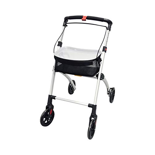 RIDDER Assistent A0300301 Indoor-Rollator / Wohnraumrollator, Aluminium / Nylon, weiß, 74 x 52 x 95 cm von RIDDER