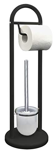 RIDDER Unique Stand-WC-Garnitur, Metall, schwarz, ca. 25 x 74,5 x 19 cm von RIDDER
