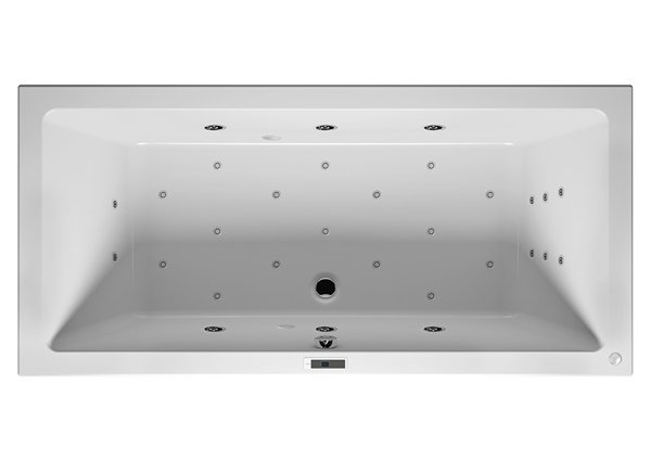 RIHO Lusso Rechteck-Badewanne, Version links, mit Bliss-System, Einbau, 2-Sitzer, weiß, B0, Ausführung: 170x75x47cm, Nutzinhalt: 170 Liter von RIHO