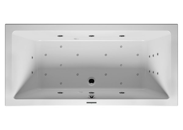 RIHO Lusso Rechteck-Badewanne, Version links, mit Joy-System, Einbau, 2-Sitzer, weiß, B0, Ausführung: 180x80x47,5cm, Nutzinhalt: 215 Liter von RIHO
