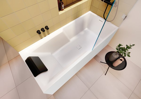 RIHO Still Shower Rechteck-Badewanne, mit Riho Fall, PlugPlay-Variante, mit Ab-/Überlaufgarnitur, 2-Sitzer, weiß, B10302, Ausführung: 180x80x50cm, Kopfkissen+Licht rechts von RIHO