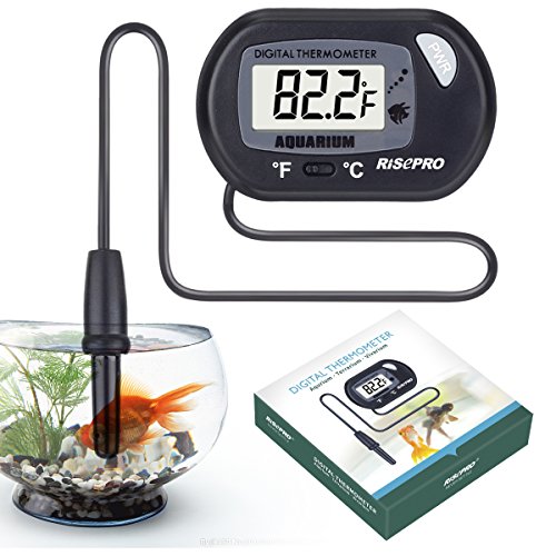 RISEPRO Aquarium-Thermometer, Digitales Wasser-Thermometer für Aquarien von RISEPRO