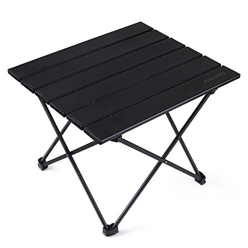 RISEPRO Tragbarer Camping-Tisch, Leichter Klapptisch mit Aluminium-Tischplatte und Tragetasche, leicht zu tragen, ideal für Outdoor, Camping, Picknick, Kochen, Strand, Wandern, Angeln 40 x 34 x 32 cm von RISEPRO