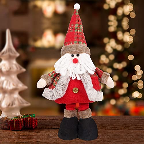 ROCKY&CHAO Weihnachtsmann Ornament Weihnachten Santa Puppe mit verstellbaren Beinen 20-28 Zoll Hausverzierung Innendekoration Freunde Kinder von ROCKY&CHAO