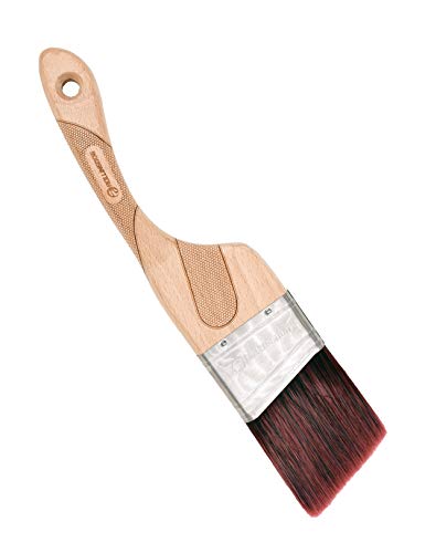 ROLLINGDOG 2.5"(63mm) Malerpinsel Flachpinsel abgewinkelter Rand mit Ergonomischem und Ausgewogenem Buchenholzgriff Griff zum Schneiden in der Detailmalerei von ROLLINGDOG