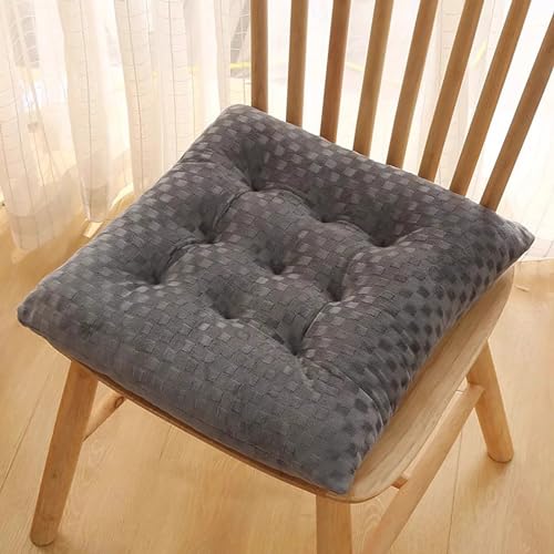 ROMOZ Dining Chair Cushion,40 * 40cm Kissen für Küchenstühle, quadratisches Stuhlkissen für Esszimmerstühle im Innen- und Außenbereich zum Warmhalten Gray,2pack von ROMOZ
