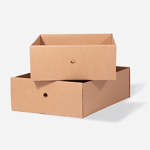 ROOM IN A BOX | GRID Bett Schubladen-Set (braun) von ROOM IN A BOX