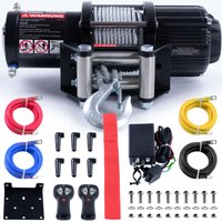 Elektrische Seilwinde 12 Volt - 4500 lbs Motorwinde Seilzug, mit Montagehalterung und Fernbedienung, Power Offroad Winde 2041 kg, atv utv kompatibel, von ROTFUCHS