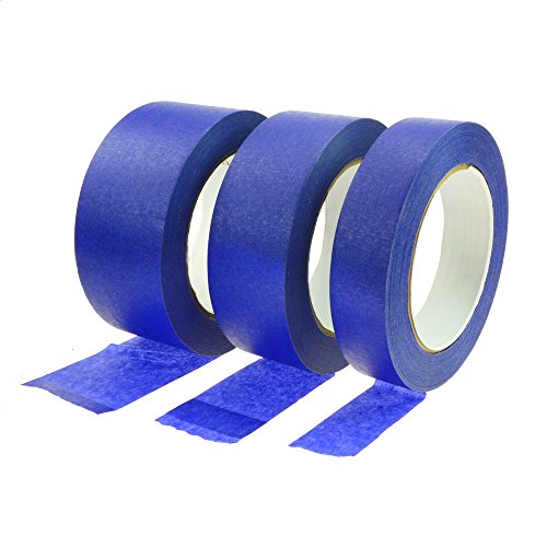 ROTIX 60502 Malerband blau 48mm x 50m Abdeckband für innen und außen 14 Tage UV-beständig - 30 Tage ablösbar Kreppband Malerkrepp von ROTIX