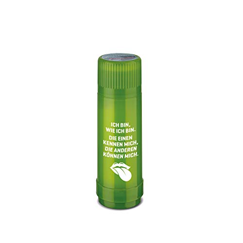 ROTPUNKT Isolierflasche 40 MAX Motto Ich Bin, wie ich Bin | BPA-frei - gesundes Trinken | Made in Germany | Warm + Kalthaltung (Glossy Absinth, 500 ml) von ROTPUNKT