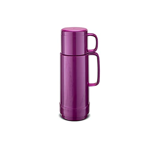 ROTPUNKT Isolierflasche 80 ANDREAS 0,5 l | Zweifunktions-Drehverschluss | BPA Frei- gesundes trinken | Made in Germany | Warm + Kalthaltung | Glaseinsatz | shiny grape von ROTPUNKT