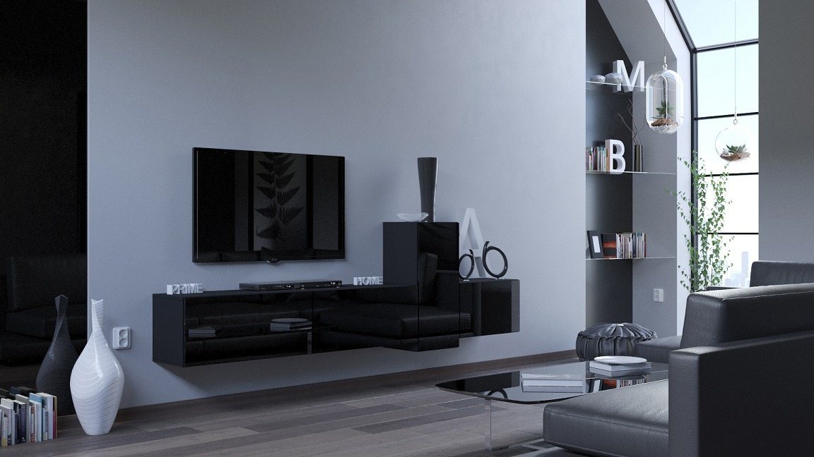 ROYAL24_MARKT Wohnwand - 2024 Erlebe Luxus - Beste Materialien im stilvollen Wohnzimmer., (Komplett Set, 4-St., Premium - Anabel N60), Exklusives Design - Hochwertige Materialien - Innovativ 2024 ' von ROYAL24_MARKT