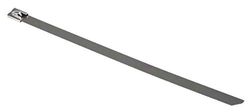 RS PRO 316 Edelstahl Kabelbinder Tintenrollerspitze metallik 7,9 mm x 200mm, 100 Stück, Packung a 100 Stück von RS PRO