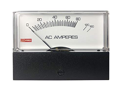 RS PRO Amperemeter 10 (Input) A, 160 (Scale) A AC, 74mm x 76mm T. 45.7mm, 0 → 10 (Input) A, 0 → 160 von RS PRO