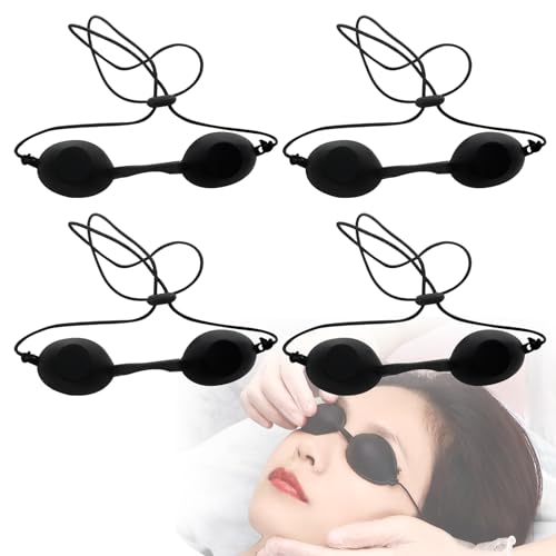 RTRTGS 4 Stück UV Schutzbrille, Solarium Brille,UV Augen Schutzbrille,Sonnenstudio Augenschutz,Zuverlässigen Infrarot Solarium Schutzbrille für Lasertherapie, IPL-Haarentfernung, UV-Schutz von RTRTGS