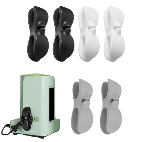 RTRTGS 6 Stück Kabel Organizer für Geräte, Kabelaufwickler Selbstklebend Kabelclips Kabelhalter Kabelwickler Kabelführung Kabelverkürzer Kabelaufwicklung,für Küchengeräte Mixer Reiskocher Air Fryer von RTRTGS