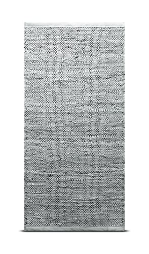 RUG SOLID, Leather Rug, Hellgrau, 65 x 135 cm von Rug Solid