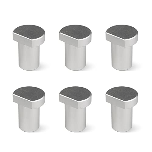 6 Spannbacken zum Flachspannen I Aluminiumlegierung Bankklemme zum Flachspannen an allen Tischen mit 19-mm-Bohrungen (19 mm, silberfarben) von RUIITEN