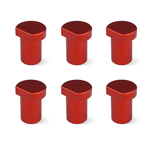 RUIITEN 6 Spannbacken zum Flachspannen I Aluminiumlegierung Bankklemme zum Flachspannen an allen Tischen mit 19-mm-Bohrungen (19 mm, rot) von RUIITEN