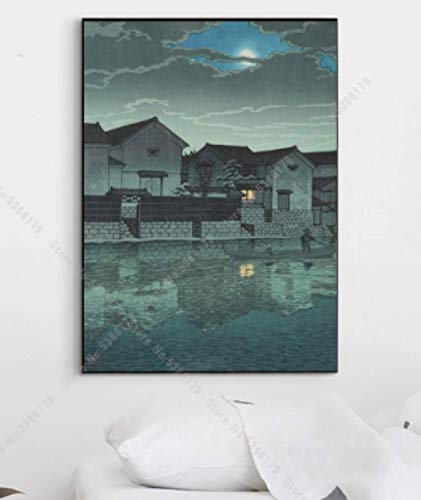 RUIYANMQ Japanische Landschaft Tagsüber Kawase Hasui Leinwand Bild Wandkunst Poster Druck Wohnzimmer Wohnzimmer Dekor Kw109Xm 40X60Cm Rahmenlos von RUIYANMQ