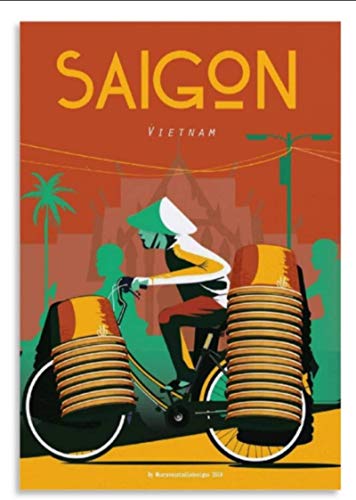 RUIYANMQ Saigon Vietnam Retro Reiseplakat Und Druck Wandkunst Leinwand Bild Wohnkultur Yu662Ea 40X60Cm Ohne Rahmen von RUIYANMQ