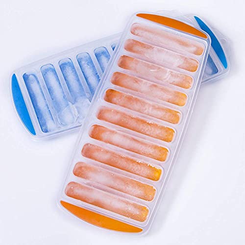 4 Pcs Stick Ice Cube Tray, Ice Stick for Water Bottle Tray Easy Push Plastic Silicone top Mould, Ideal for Sports and Water Bottles von Mify