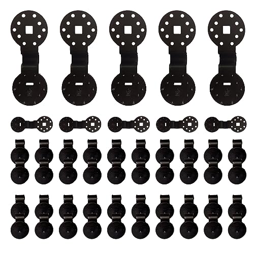 RZMZBY 50pcs Kunststoff-Clips Für Schutztuch,Gartennetz Clip, Kunststoffclip Für Sonnenschutznetz, Schatten-Stoff-Kunststoff-Clips, für Verbindungsseile Schattennetze Leitplanken von RZMZBY