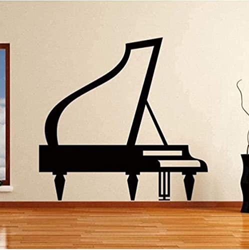 Bewegliche Wandtattoo Musikinstrument Shop Hintergrund Art Deco Und Flügel Wandaufkleber Wohnzimmer Home Wandbild Poster 44X42Cm von RZYLYHH