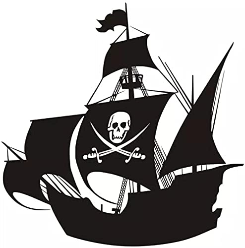Piratenschiff Wandaufkleber Wandaufkleber Mit Totenkopf Logo Auf Schiffen Wohnkultur Wandaufkleber Poster 56X56Cm von RZYLYHH