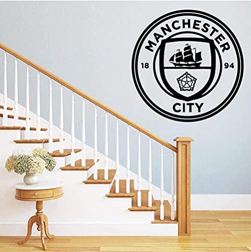 Wandaufkleber Aufkleber, Wohnzimmer Schlafzimmer Art Deco Manchester City Kreative Aufkleber Wasserdichtes Wandbild Pvc-Aufkleber 57X57Cm, Hauswanddekoration Wandbilder von RZYLYHH