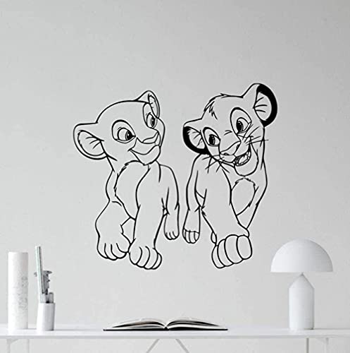 Wandaufkleber König Der Löwen Wandtattoos Cartoon Vinyl Aufkleber Kindergarten Wanddekoration Kinder Babyzimmer Wandkunst Wand Benutzerdefinierte Kinder Wandbild 58X64Cm von RZYLYHH