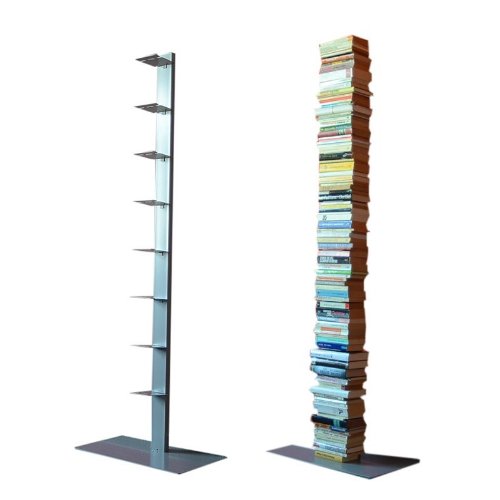 Radius Design booksbaum Single Stand Gross Silber, 3tlg. Best.aus: Halterung + Fuß + Einlegeböden [W] von Radius Design