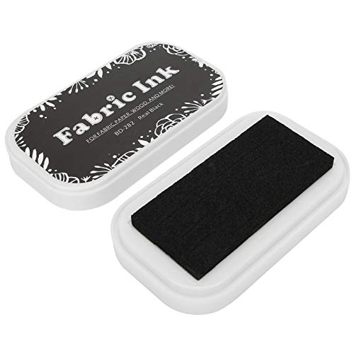 Raguso Farbiges Stempelkissen Umweltfreundliches klares Muster Holzstoff für DIY Stempel Papier Stoff(BD-282 Pure Black) von Raguso