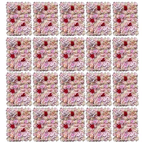 20x Künstliche Blumenwand Seidenblume Rosenwand DIY Deko Hintergrund für Hochzeit, Straße, Party, Wohnkultur Jedes Stück 40 x 60 cm von RainWeel