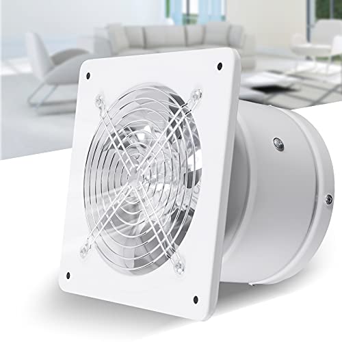 Badlüfter, 150mm Wandventilator Lüfter Axiallüfter 40W 650㎡/h Ventilator Einbaulüfter Leise für Küche Bad (Weiß) von RainWeel