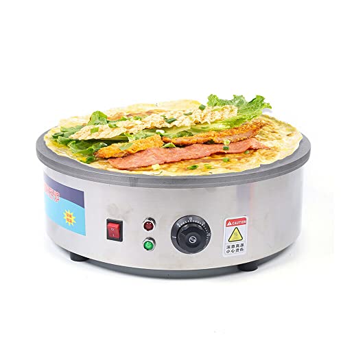 Crepes Maker, 2800W Crepiere Crepesgerät 45CM Crepesplatte 50-300℃ Kreppmacher für Pfannkuchen Pan Cakes Omeletts Palatschinken von RainWeel