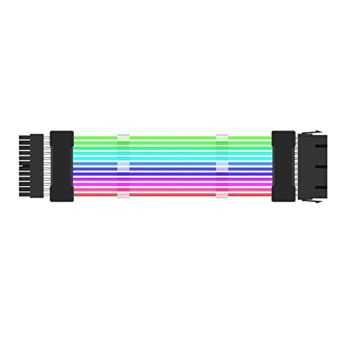 RGB Kabelkamm, RGB Mainboardkabel, Sleeved Cable Kit, RGB Kabelverlängerung, RGB Netzteil Extensions Kabel, Adressierbares RGB-Stromverlängerungskabel, PC-interne Komponenten, Für Kabel Management von Rainao