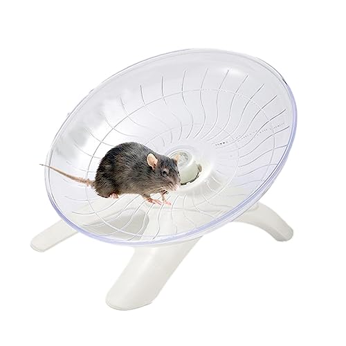 Rad Für Hamster, Hamsterrad, Laufrad Hamster, Leise Hamster Spielzeug, Trainingsrad Für Kleine Tiere, Superleise Laufrad Für Hamster, Fliegende Untertasse Rennmaus-Rad, 7-Zoll-Laufrad Aus Acryl von Rainao