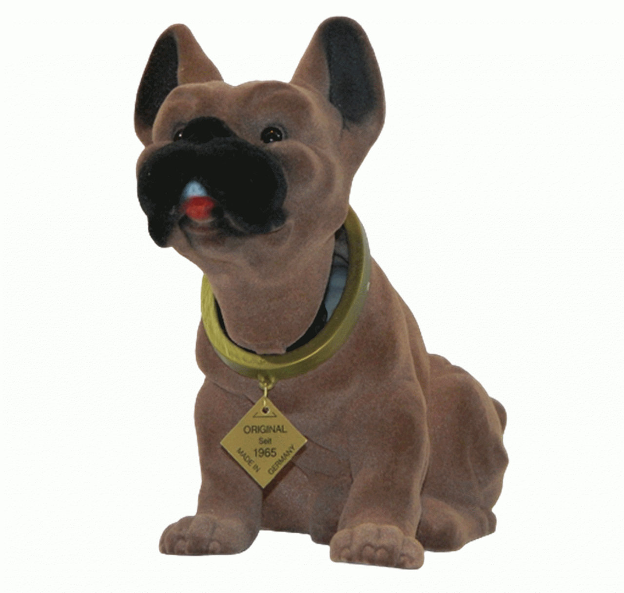 Wackel Figur Hund Boxer Wackelfigur H 20 cm groß Dekofigur mit Wackelkopf von Rakso