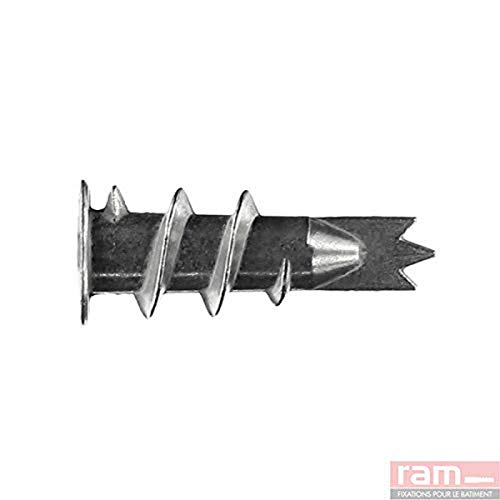 Ramtwist Dübel aus Metall mit PAV, 4,5 mm, Grau, 100 Stück von Ram