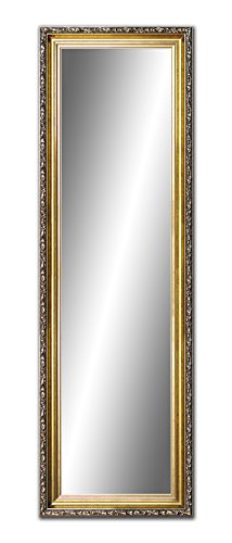 130 x 40cm, 40 x 130cm Spiegel mit Rahmen, Badezimmerspiegel Antik, Alte Spiegel, Handgefertigte, Stabiler Rückwand, Rahmenleiste: 60 mm breit und 45 mm hoch, Rahmen Farbe: Gold von Ramix