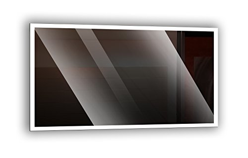 Ramix Badspiegel mit LED - Beleuchtung, Wandspiegel, Badezimmerspiegel - rundherum beleuchtet durch satinierte Lichtflächen, Farbe: Weiß - Kaltweiß, Größe: Breite 40 cm x Höhe 30 cm von Ramix