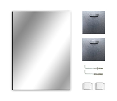 Ramix Spiegel, Rahmenloser, Spiegelfliese, Wandspiegel, Badspiegel, Zimmer, Größe: Breite 80 cm x Höhe 60 cm von Ramix