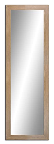Ramix Spiegel mit Rahmen 117x47 cm, 47x117 cm, 5 Farben Rahmen, Fester Rahmen, Stabiler Rückwand, Rahmenleiste: 40 mm breit und 18 mm hoch, Rahmen Farbe: braunes Holz von Ramix